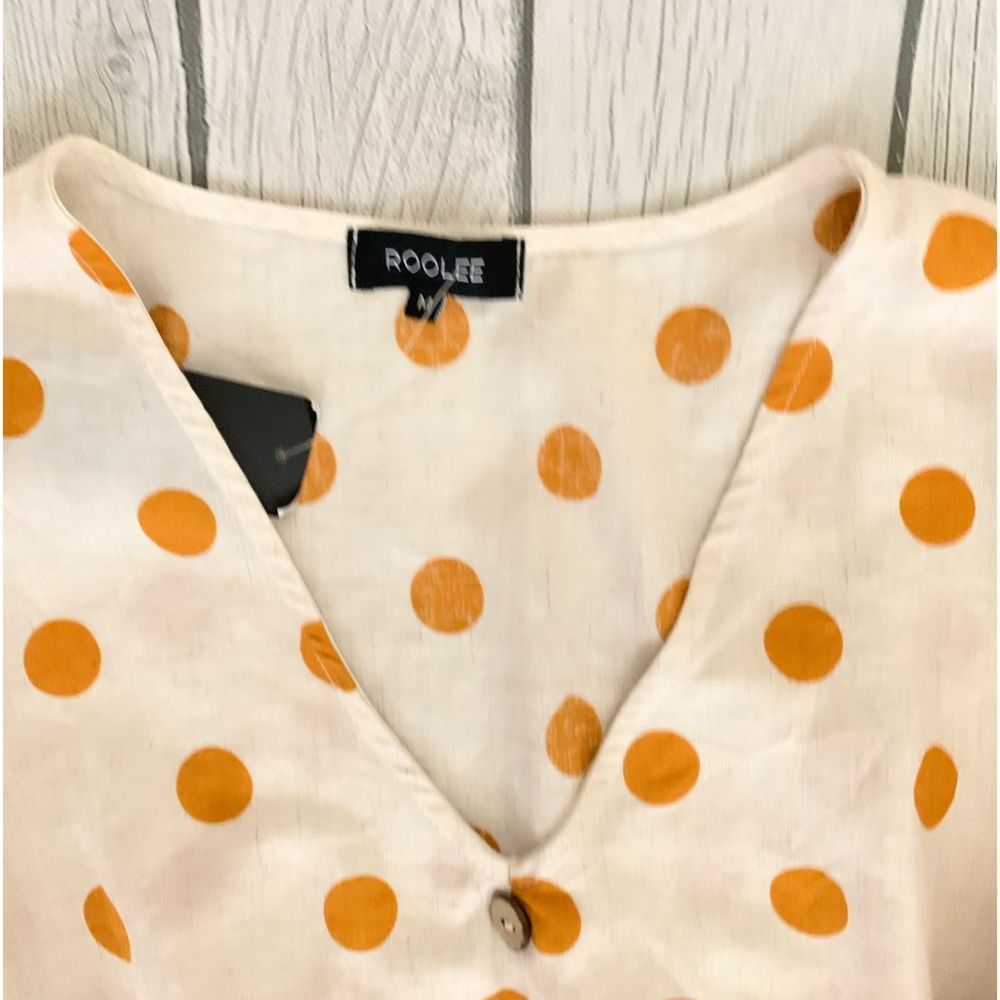 Roolee White Polka Dot Midi Dress-Nwt-Medium — image 7 of 7